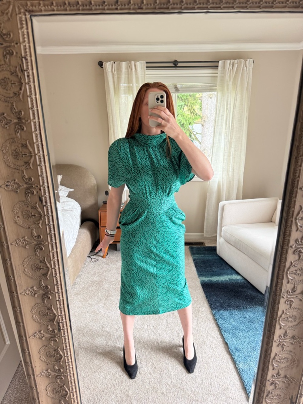 Rare Vintage 80s Midi Dress